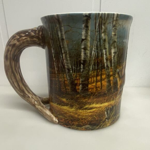 The Birch Line Coffee Mug Cup Wild Wings 2006 Terry Redlin Embossed Deer - As Is - Picture 4 of 9